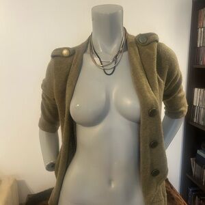 The Limited Military Green Cardigan Sweater❤️S